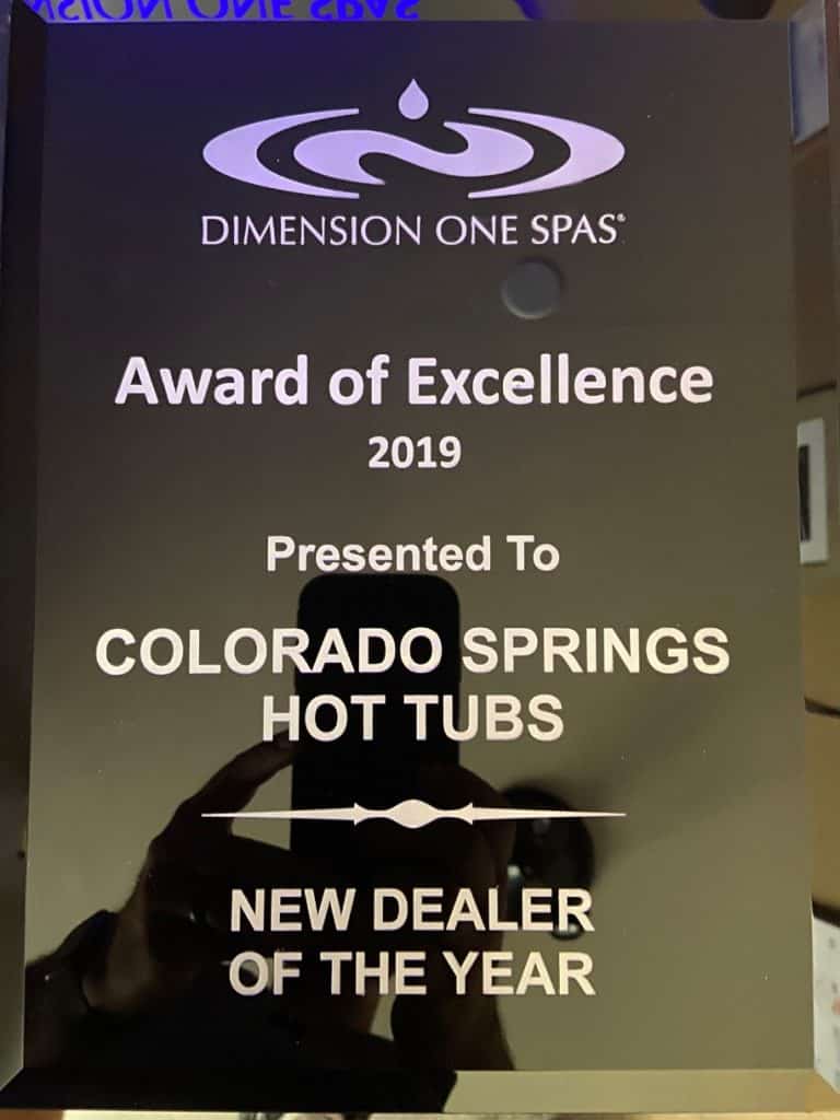 Dimension One Spas New Dealer of the Year